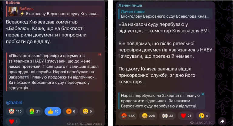 “ТГ канали не зобов’язанні взагалі щось вказувати” (с) Лачен